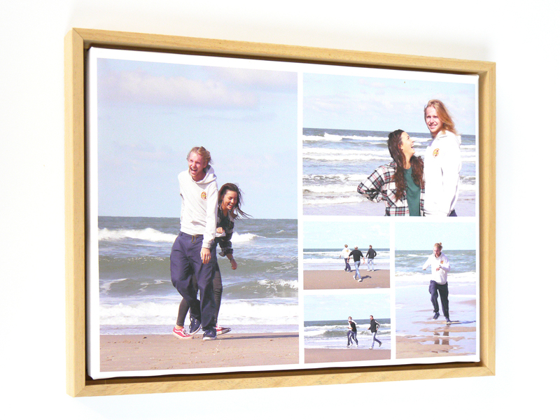 Tuinposter opgespannen op 4 cm dik houten frame