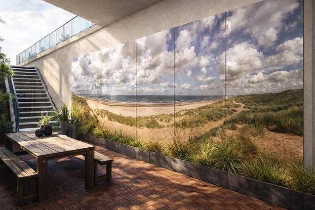 Strandfoto op aluminium grootformaat