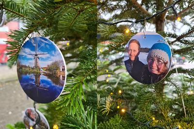 Foto's op kerstballen (vanaf 4 stuks)