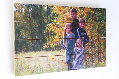 Foto op vurenhout afdrukken
