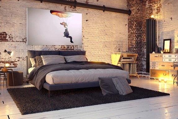 Forex print voor in de slaapkamer.