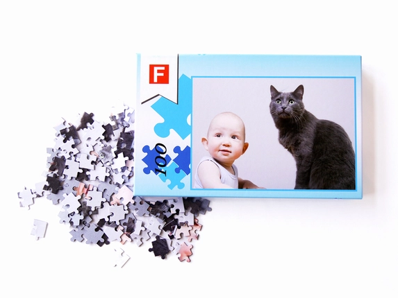 Fotopuzzel 100 stukjes met bedrukte doos