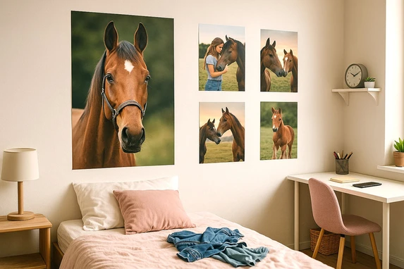 Met onze dubbelzijdige kleefstrips kleef je de poster onzichtbaar aan de muur.