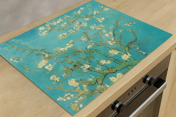 Van Goghs Amandelbloesem op inductiekookplaat, uit onze oude meesters collectie.