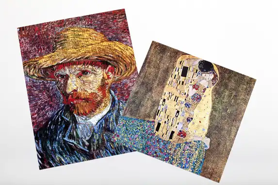 Vincent van Gogh en Gustav Klimt blinken uit op Fotogeschenk fine art.