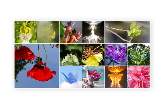 Fotocollage op plexiglas.