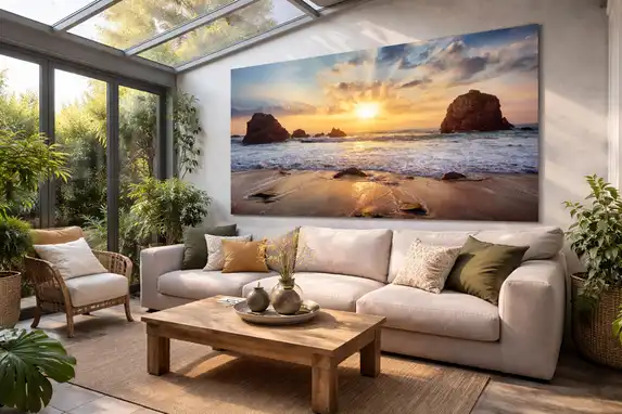 Groot formaat foto op aluminum met glans coating