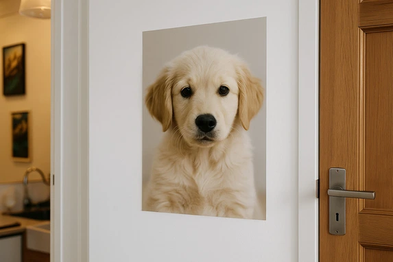 Prachtige fotoposter van de liefste hond.