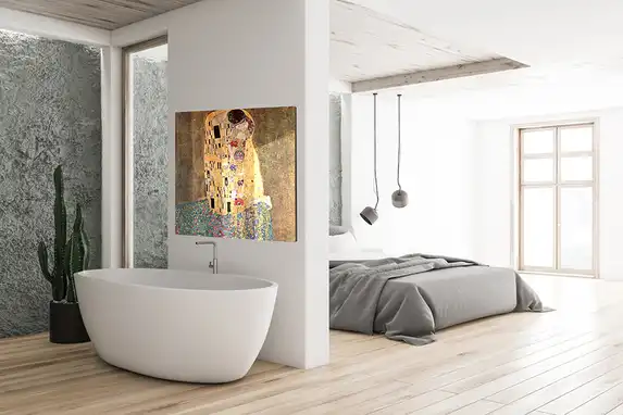 Artworks zoals the Kiss van Klimt doen het erg goed in plexibond.