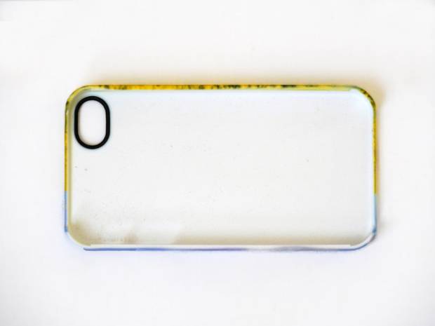 Iphone 4 telefoonhoesje hardcase met eigen foto binnenkant