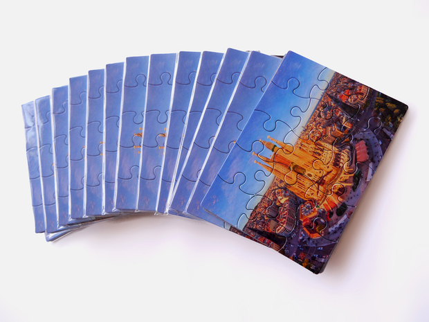 Puzzel kaart 13x18 cm met eigen foto. Oplage per 52 stuks.