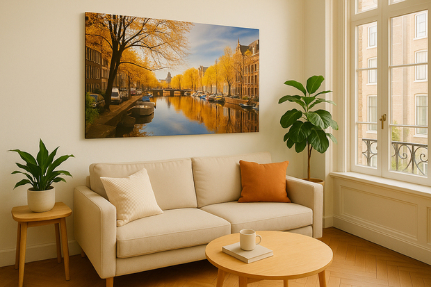 Foto op aluminium in woonkamer