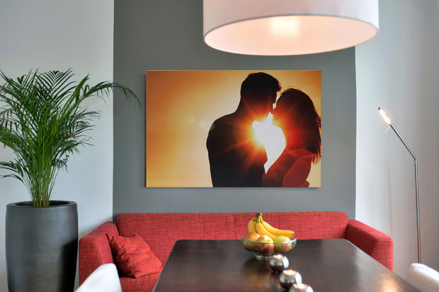 Foto op canvas valentijnscadeau fotogeschenk
