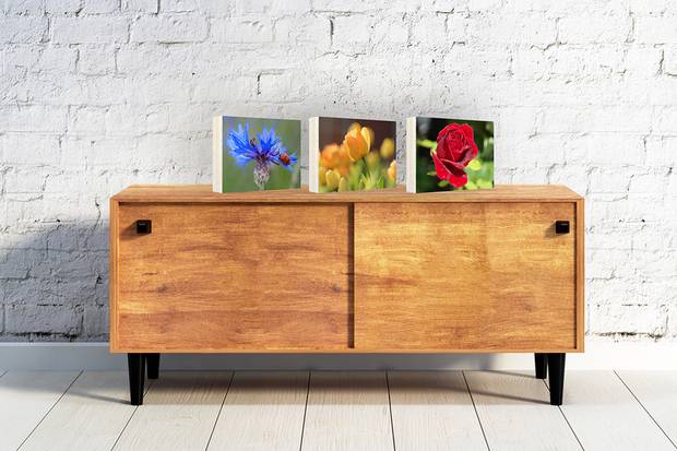 Houten fotoblokken, prachtig in ieder interieur